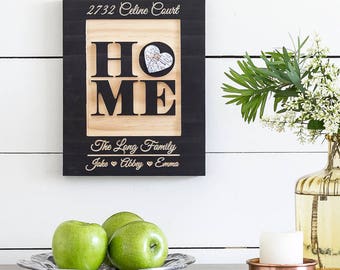 Our New Home Sign, New Home Housewarming gift, New Home Gift, Sign for Home, Entry Wall Art, Entryway Art, Family Name Sign, 9x11