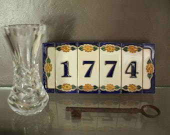 Vintage French Ceramic House Numbers