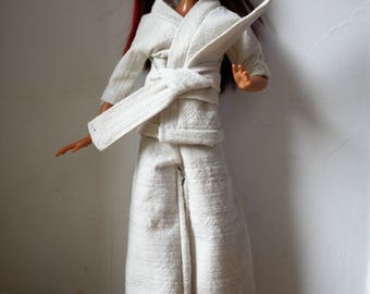 doll clothes, doll clothing, barbie kimono, karate clothes for doll