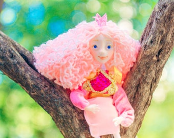 Magic doll Collectible art doll pixi doll children birthday heirloom doll Princess doll boho doll happy bright gift sunny posable doll