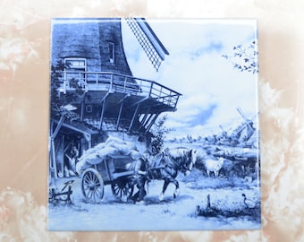 Beautiful - Holland - Antique Delft Blue Tile