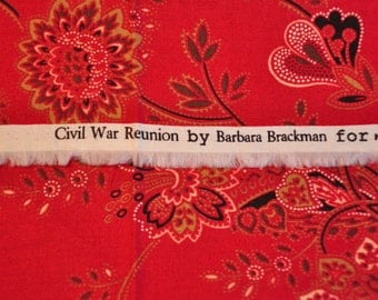 Fabric destash fat quarter Civil War Reunion Fabric by Barbara Brackman for Moda Quilt Cotton