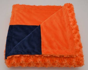 Navy blue blanket | Etsy
