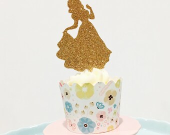 12ct Snow white cupcake toppers, 12ct disney princess cupcake topper, disney cupcake toppers