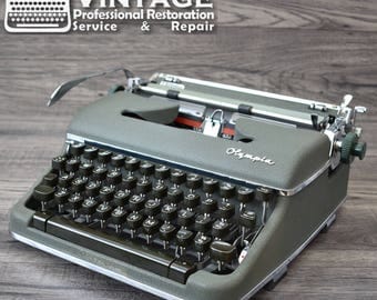 Serviced Olympia SM4 Typewriter Working Black Red Ribbon Deluxe (SM3 Upgrade) Excellent condtion