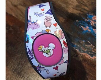 Character Collage Magic Band Decal | For Original 1.0 and 2.0 Magic Bands | RTS Ready To Ship | Fits Adult & Child Bands