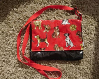 Dog oilcloth medium messenger