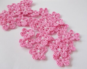 Crochet flowers appliques, Crochet appliques, Decoration knit flower, craft supplies, embellishments, scrapbooking, wedding decorations