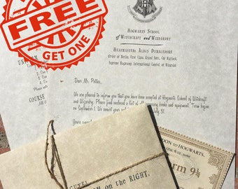 Harry Potter, BOGO SALE, Hogwarts Acceptance Letter & Train Ticket - Harry Potter Collectible and OWL Exam Results Letter