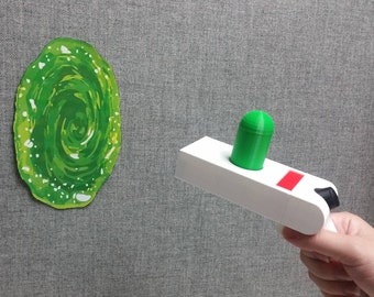 Rick and Morty Portal Gun, 3D Printed Cosplay Prop Gun