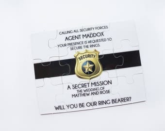 Ring Bearer Proposal Puzzle Ring Security | Will you be my Junior Groosman Childs Wedding Gift Bridal Party 010