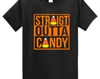 Halloween Shirt, Fall Shirt, Straight Outta Candy, Halloween T-Shirt, Halloween Tee, Funny Shirts, Tops and Tees, Short Sleeve, Halloween