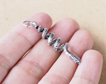 Coiled Snake Pendant Charm, Serpent Charm, 925 Sterling Silver Pendant Charm, Snake Necklace - RB/PE46