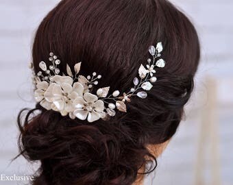 Bridal headband Bridal hair clip Wedding hair comb Wedding head band Silver comb Wedding headpiece Wedding comb Bridal comb Crystal comb