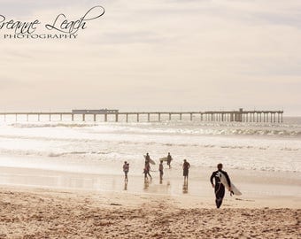 Photography "Always Summer", San Diego, Ocean Beach, Pier, Beach, Wall Art, Home Decor, Ocean, Southern California Beach, OB Pier Surf