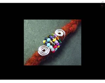 Colorful dread bead with many bead dread dread locks jewelry dread dread spiral metal jewelry Dreadspiralen