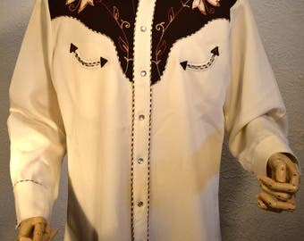 Chemise Cowboy Vintage Karman à Rayures Et Boutons - Neuf Avec étiquette, Taille XL