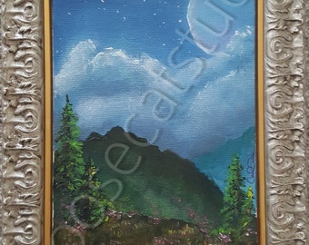 Framed Landscape Oil Painting