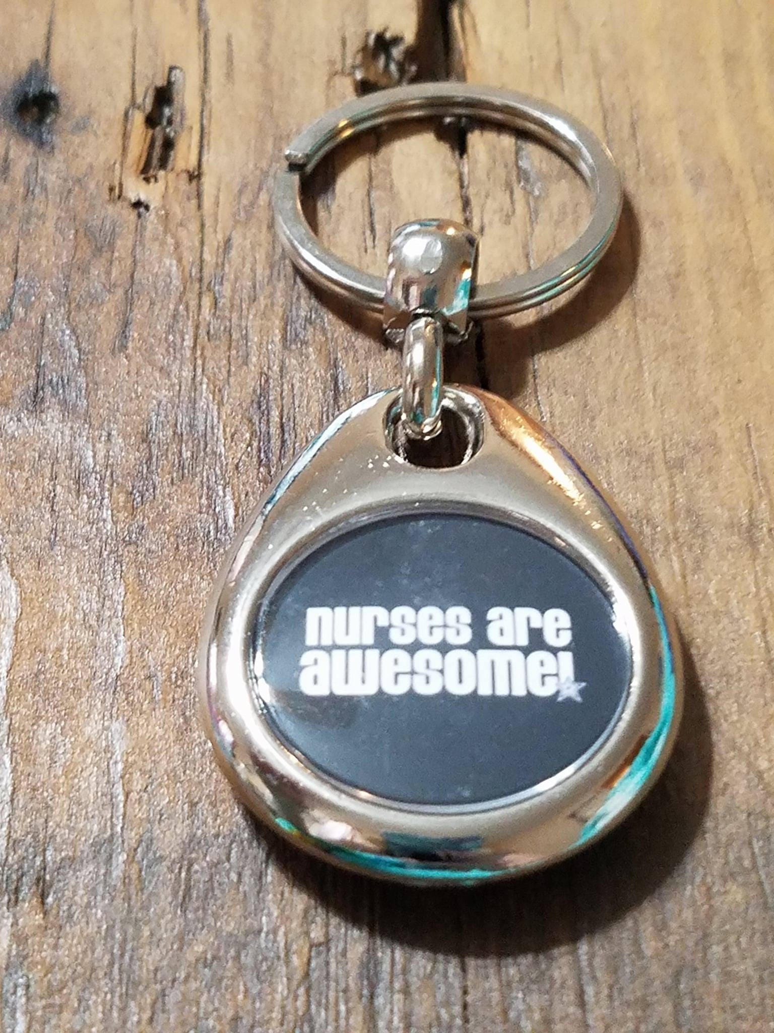 Nurse Keychain Key Fob Double Sided Keychain Nurses Are