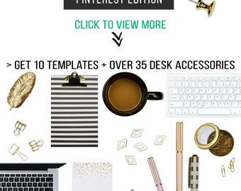 Social media kit templates, Scene Creator Kit for Canva, Top View Mockup Creator,Pinterest Templates, Canva Templates, Blog graphic template