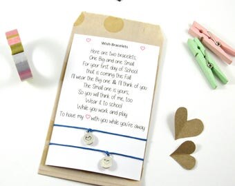 Back to School Mommy and Me Bracelet Set, First Day of School Jewelry, Mom and Me Bracelets, Back to School Bracelet Mother Daughter.