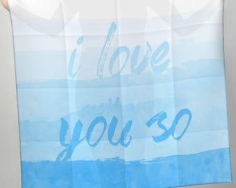 Premium personalised gift, silk scarf with your message, custom gift for wife, anniversary gift for her, wedding gift, Christmas Gift 2017
