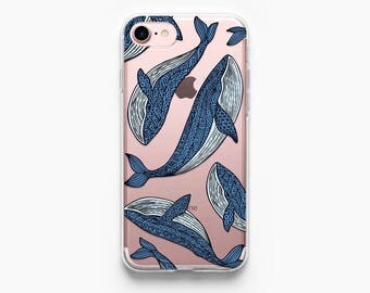 iPhone 7 Case Whale iPhone 6 Case iPhone 7 Plus Case iPhone 6 Plus Case iPhone 6s Case iPhone 5s Case iPhone 6s Plus Case Whales Sea Blue