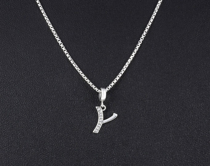 Letter Y Initial Pendant Charm - 925 Sterling Silver - Personalised Gift - Gift Packaging available - Birthday Gift - Christening Gift