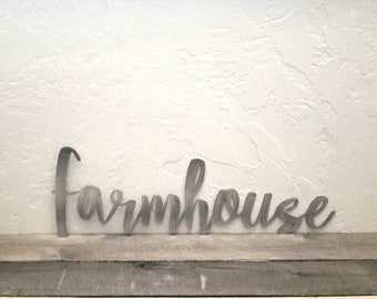 Metal Farmhouse Word Art Rustic Home Decor Style Farm Wall Sign Metal Farmhouse Word Art Rustic Home Decor Style Farm Wall Sign