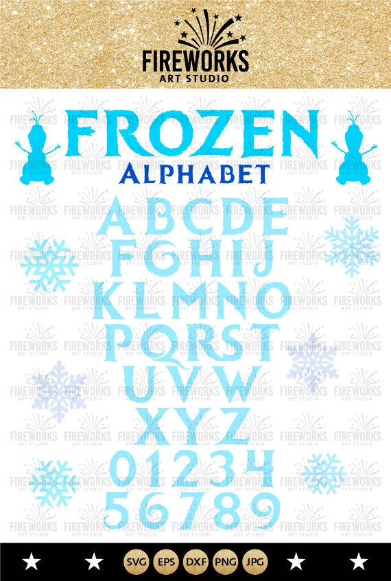 Download Frozen svg Frozen Font Alphabet Cuttable SVG DXF EPS Studio