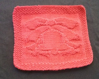 Knitted Dishcloth, Handmade, 100% cotton