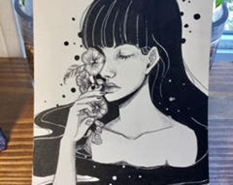 Inner Peace -Original Ink Illustration
