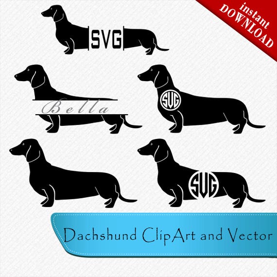 Download Dachshund SVG Dachshund Silhouette Dachshund Monogram