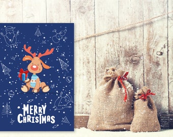 Christmas postcard | Etsy