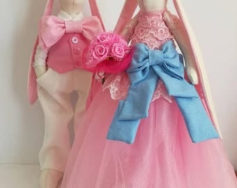 sale 30% Wedding decoration Wedding bunny Mariage Interior toy Cotton toy Eco toy Anniversary Cute bunny nursery Wedding gift Stuffed animal