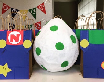 Super Mario Birthday Party Favor Bags/ Favors/ Goodie/ Goody/ Loot/ Candy/ Treat Bags/ Bag/ Supplies/ Decoration