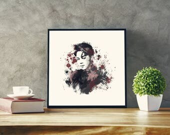 BTS, bts boys, Bangtan Boys, kpop, Jimin, Bts Jimin, digtal print, korea, prints, wall art, home decor, korean, wings, Bts print, bts kpop