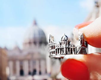 Dainty Ring silver ring Custom Name Rings Skyline Location Ring Coordinates ring Vacation Italy Latitude Longitude Travel gift for her Rome