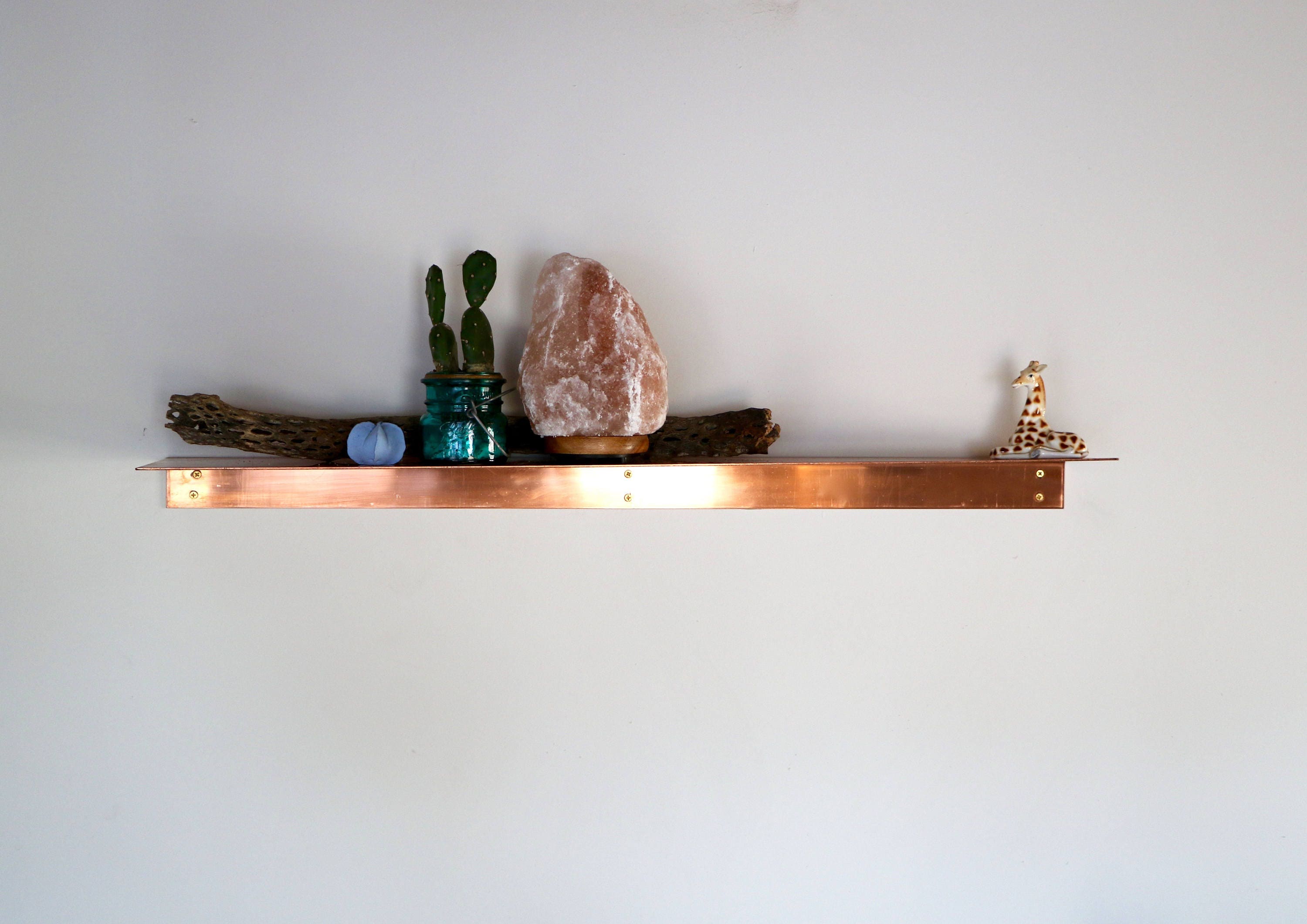 Floating Copper Shelf Copper Shelf Metal Shelf Floating