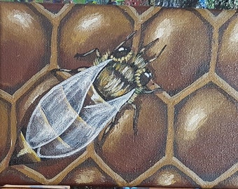 Honey Bee 2 Original Canvas Painting