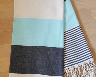 Turkish towel, Peshtemal , Navy Style Towels ,Peshtemal Towels, Hand woven Cotton Turkish Towels, Peshtemal towel, Fouta, Absorbent Towels