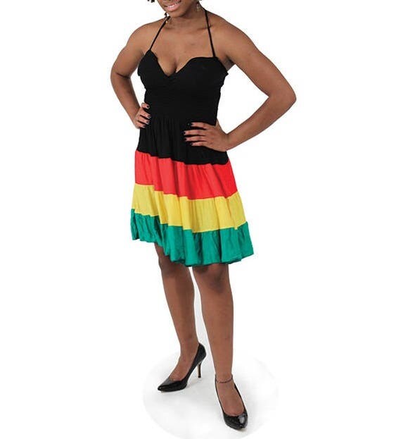 Rasta Jamaican Color Short Dress