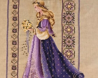 Finished cross stitch-Celtic Spring