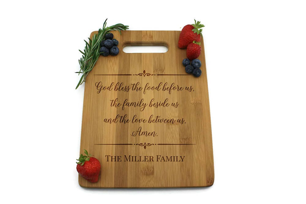 Personalized Cutting Board Cheese Board Blessing Quote