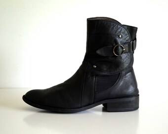 COUEUR POURPRE ankle boots Womens boots Genuine leather boots Black color ankle boots Eur size 37