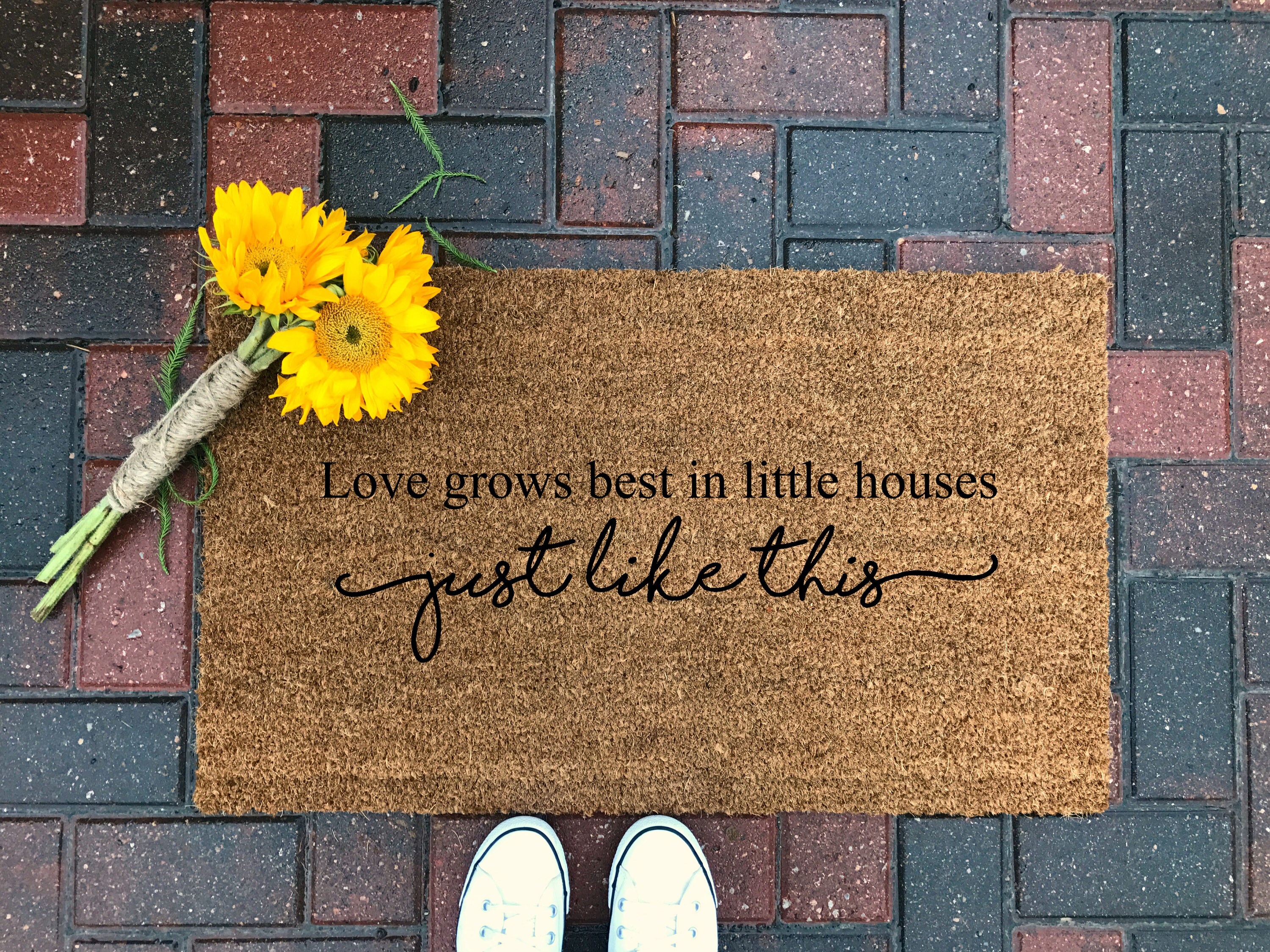 Love Grows Best Doormat / Mat / Quote Doormat