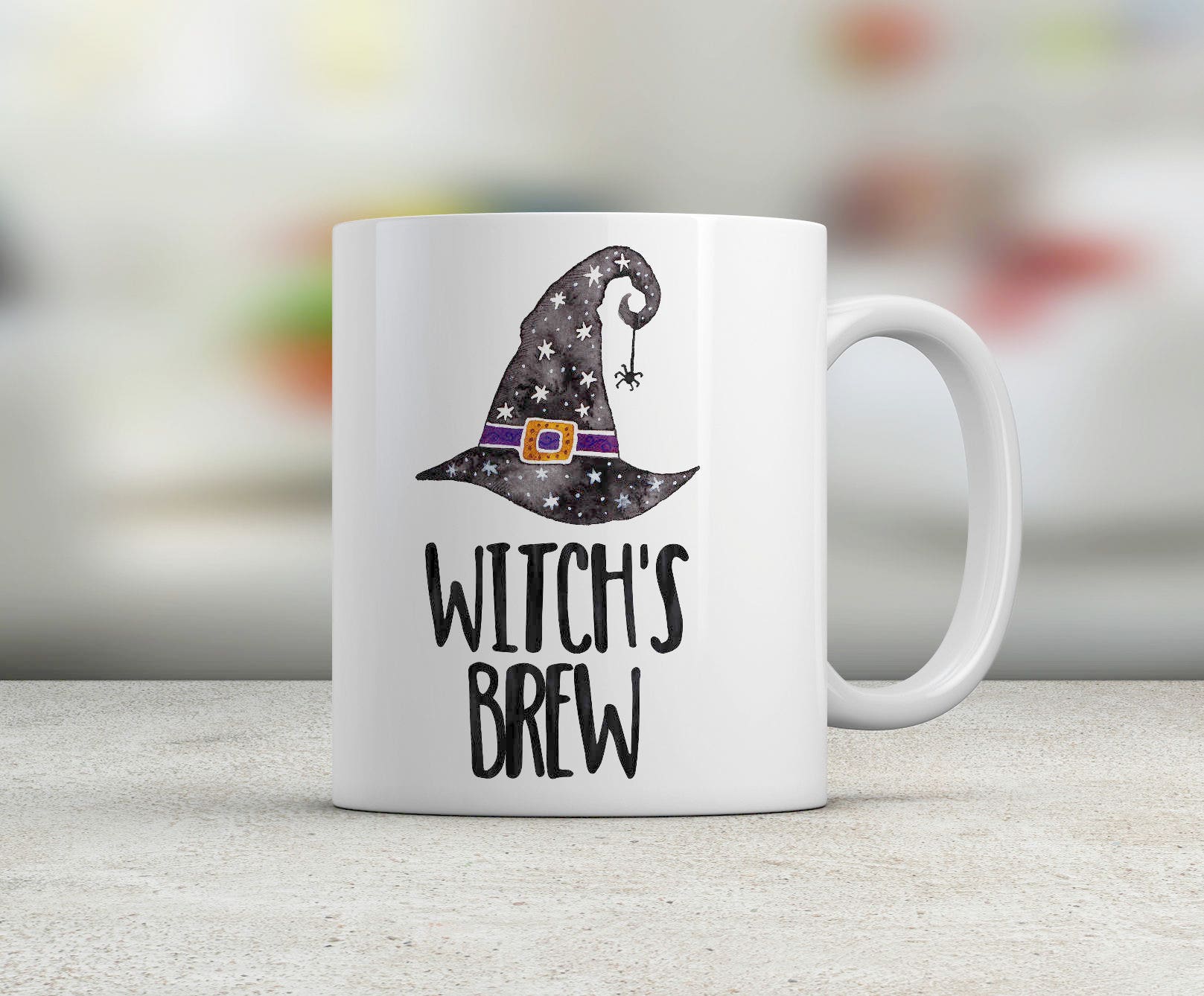 CLEARANCEWitch's Brew Mug Halloween Mug Witch Hat Mug