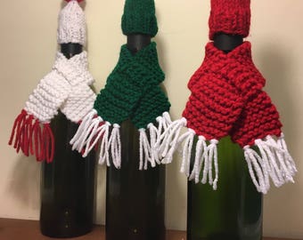 Wine Bottle Cozy Knitting Pattern Wine Bottle Topper Knitting