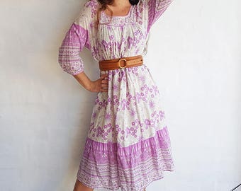 Vintage Indian Gauze Cotton Dress
