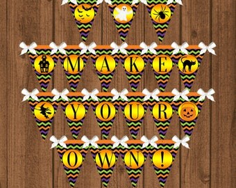 Halloween Banner, Halloween Birthday Party, Halloween Birthday Banner, Halloween Party, Halloween Decorations, Instant Download